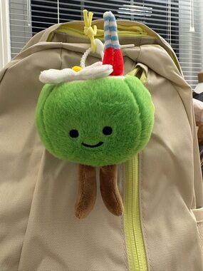 Green Plush Keychain Bag Charm Kawaii Aesthetic Gift